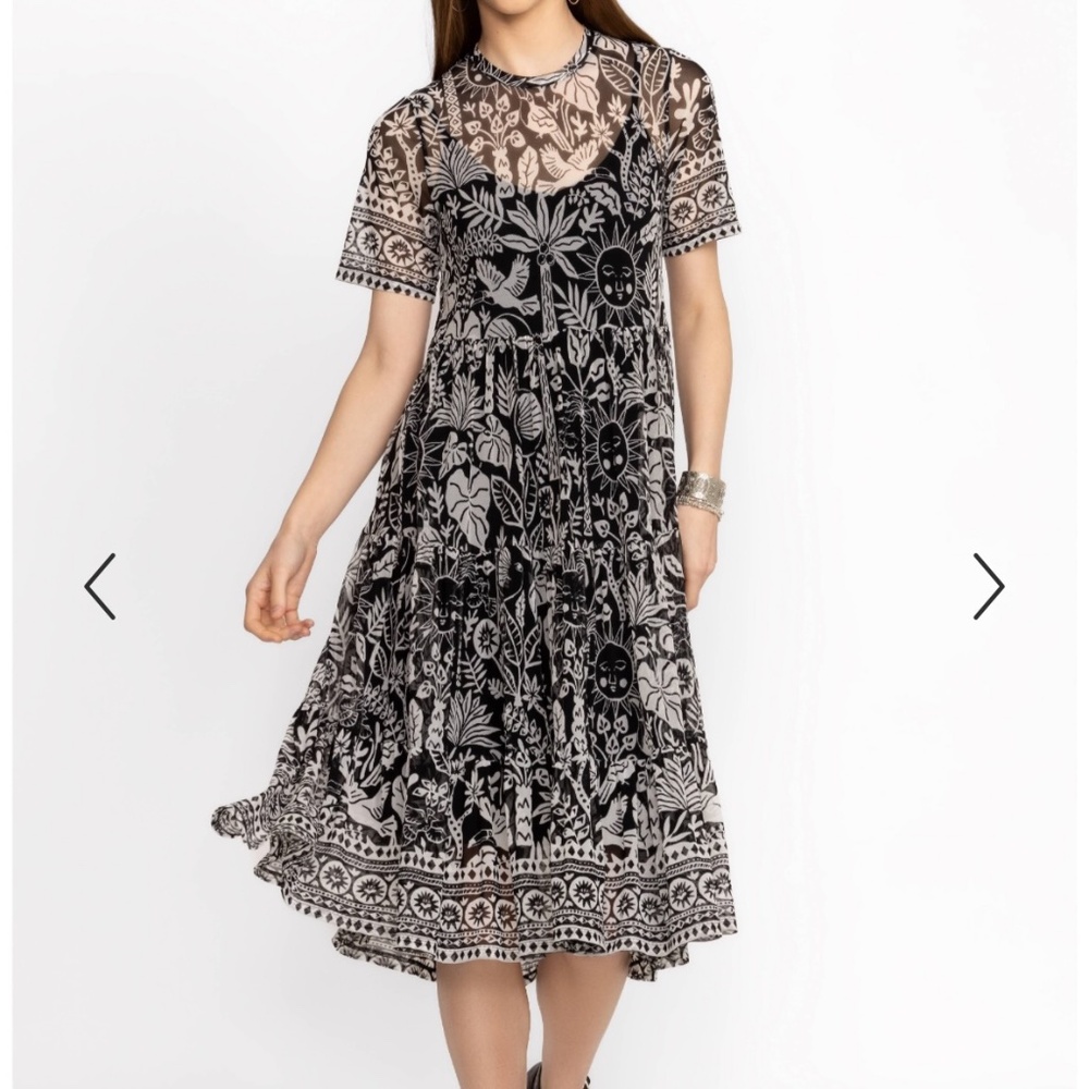 Johnny Was Mesh Tiered Dress - NWT